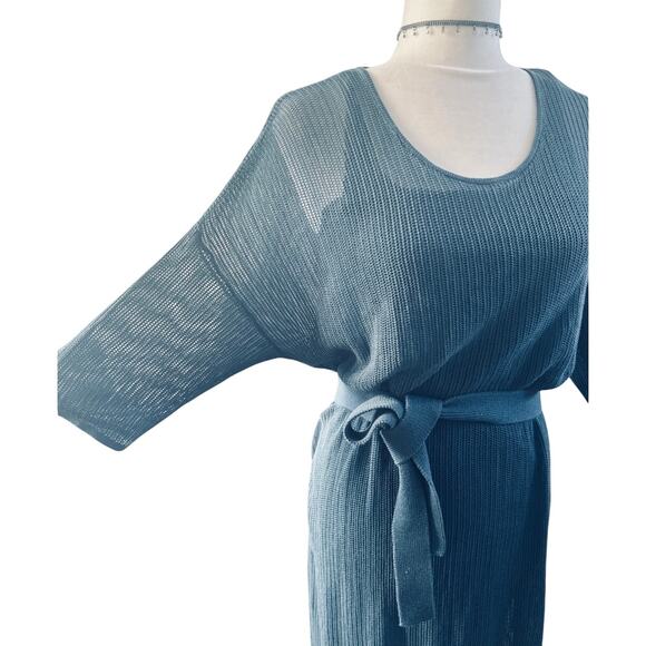 Uniqlo x Lemaire Belted Mesh Midi Dress Deep Forest Small - Picture 3 of 6